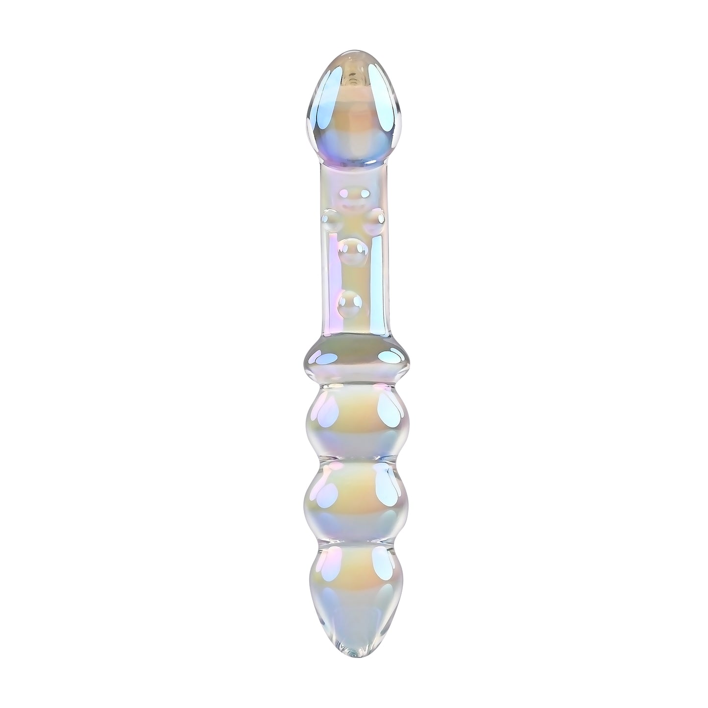 Playboy Pleasure JEWELS DOUBLE Clear Glass 17.1cm Double Ended Dildo