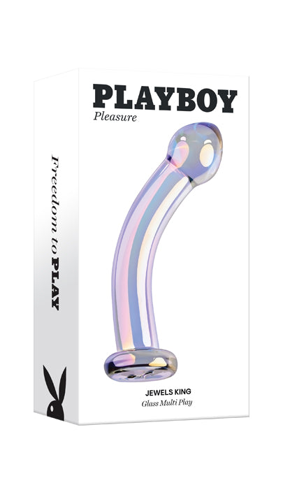 Playboy Pleasure JEWELS KING Clear Glass 16.3cm Dildo