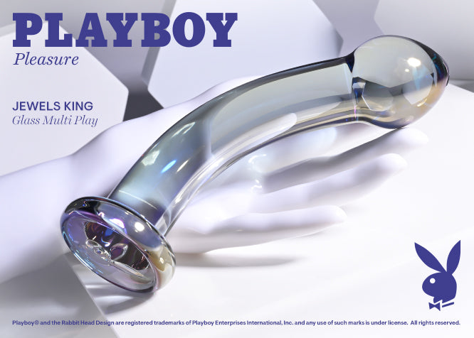 Playboy Pleasure JEWELS KING Clear Glass 16.3cm Dildo