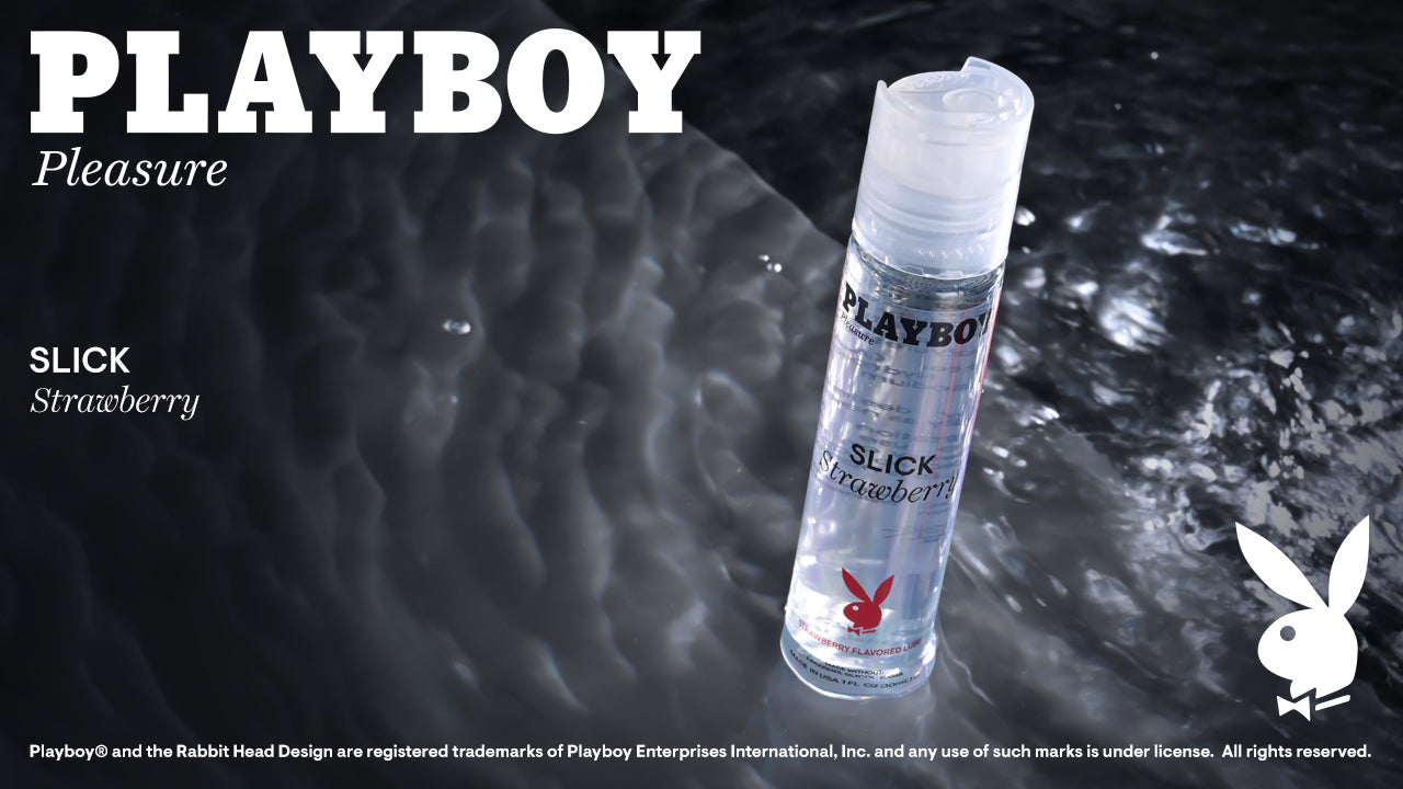 Playboy Pleasure SLICK Strawberry Flavoured Water Based Lubricant 30ml