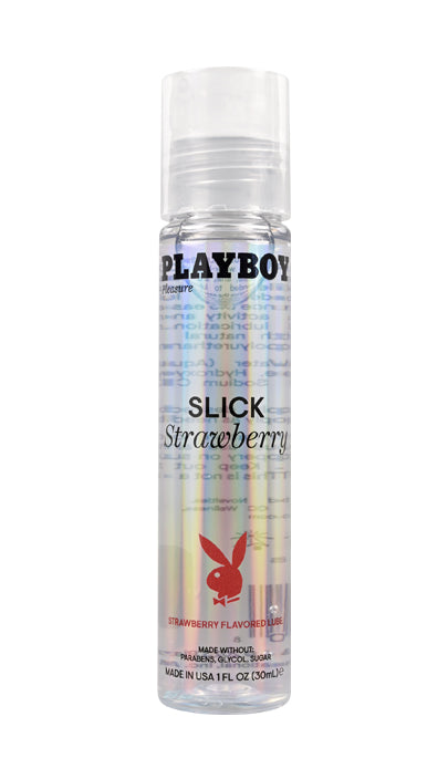 Playboy Pleasure SLICK Strawberry Flavoured Water Based Lubricant 30ml