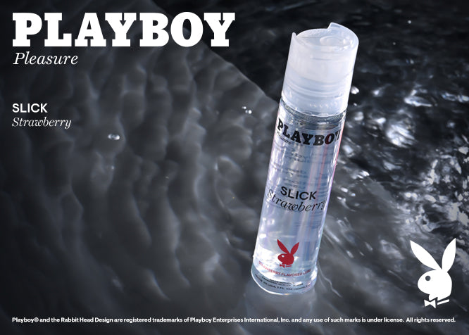 Playboy Pleasure SLICK Strawberry Flavoured Water Based Lubricant 30ml