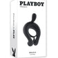 Playboy Pleasure TRIPLE PLAY Black USB Rechargeable Cock Ring w Wireless Remote