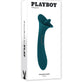 Playboy Pleasure TRUE INDULGENCE Teal 21.3cm Rechargeable Vibrator Flicking Tip