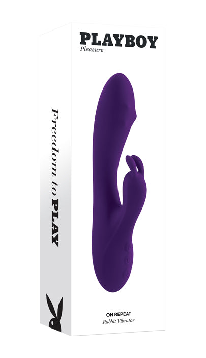 Playboy Pleasure ON REPEAT Purple 19.7cm USB Rechargeable Rabbit Vibrator