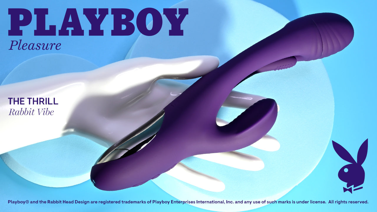 Playboy Pleasure THE THRILL Purple 24.4cm USB Rechargeable Rabbit Vibrator