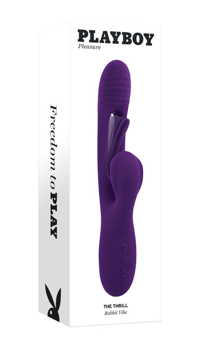 Playboy Pleasure THE THRILL Purple 24.4cm USB Rechargeable Rabbit Vibrator