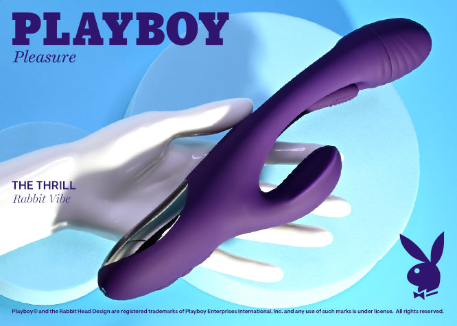 Playboy Pleasure THE THRILL Purple 24.4cm USB Rechargeable Rabbit Vibrator