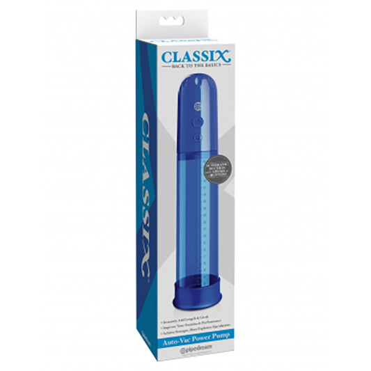 Pipedream Classix Auto-Vac Power Pump - Blue Powered Penis Pump