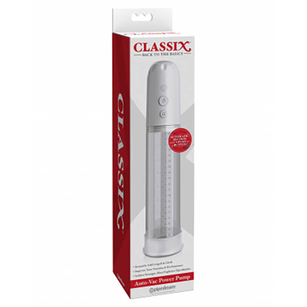 Pipedream Classix Auto-Vac Power Pump - White Powered Penis Pump