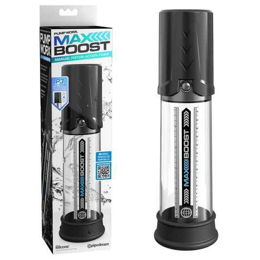 Pipedream Pump Worx Max Boost - Black Penis Pump