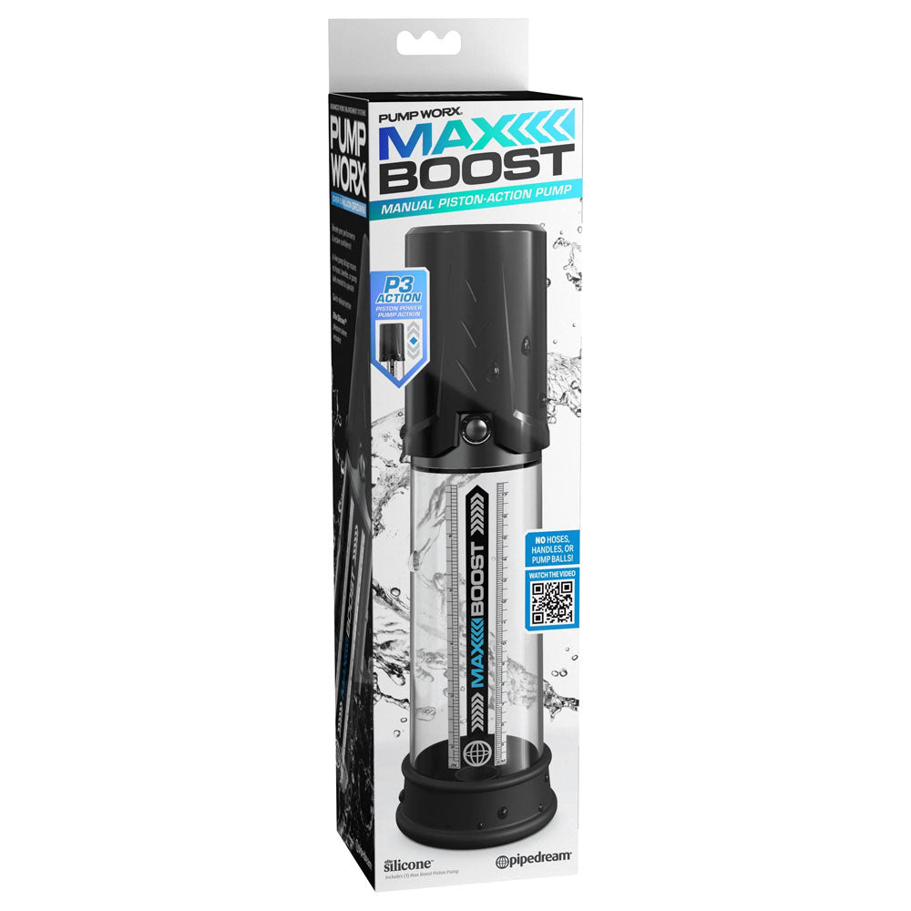 Pipedream Pump Worx Max Boost - Black Penis Pump