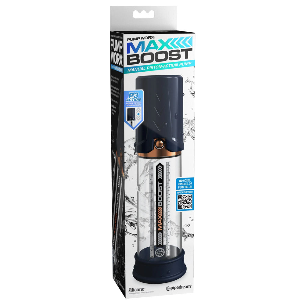 Pipedream Pump Worx Max Boost - Blue Penis Pump