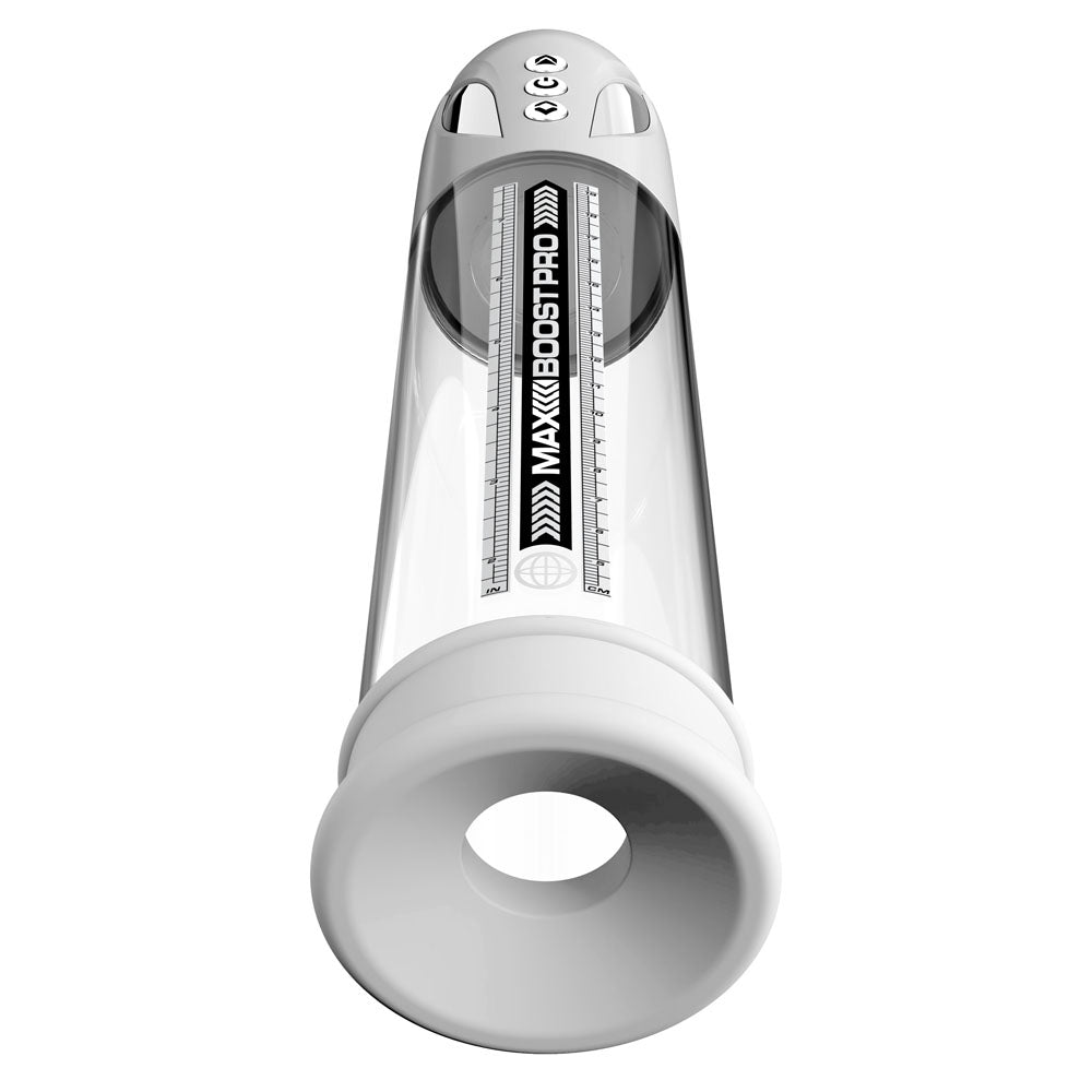 Pipedream Pump Worx Max Boost Pro Flow - White/Clear USB Rechargeable Waterproof Auto Penis Pump