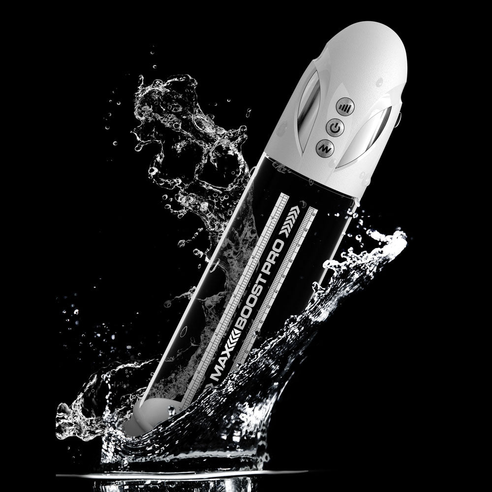 Pipedream Pump Worx Max Boost Pro Flow - White/Clear USB Rechargeable Waterproof Auto Penis Pump