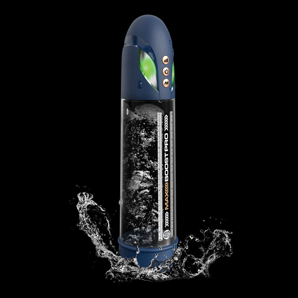 Pipedream Pump Worx Max Boost Pro Flow - Blue/Clear USB Rechargeable Waterproof Auto Penis Pump