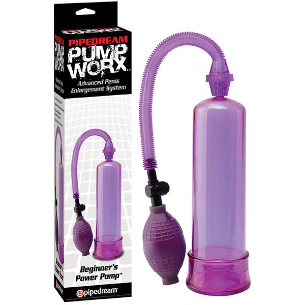 Pipedream Pump Worx Beginner's Power Pump - Purple Penis Pump