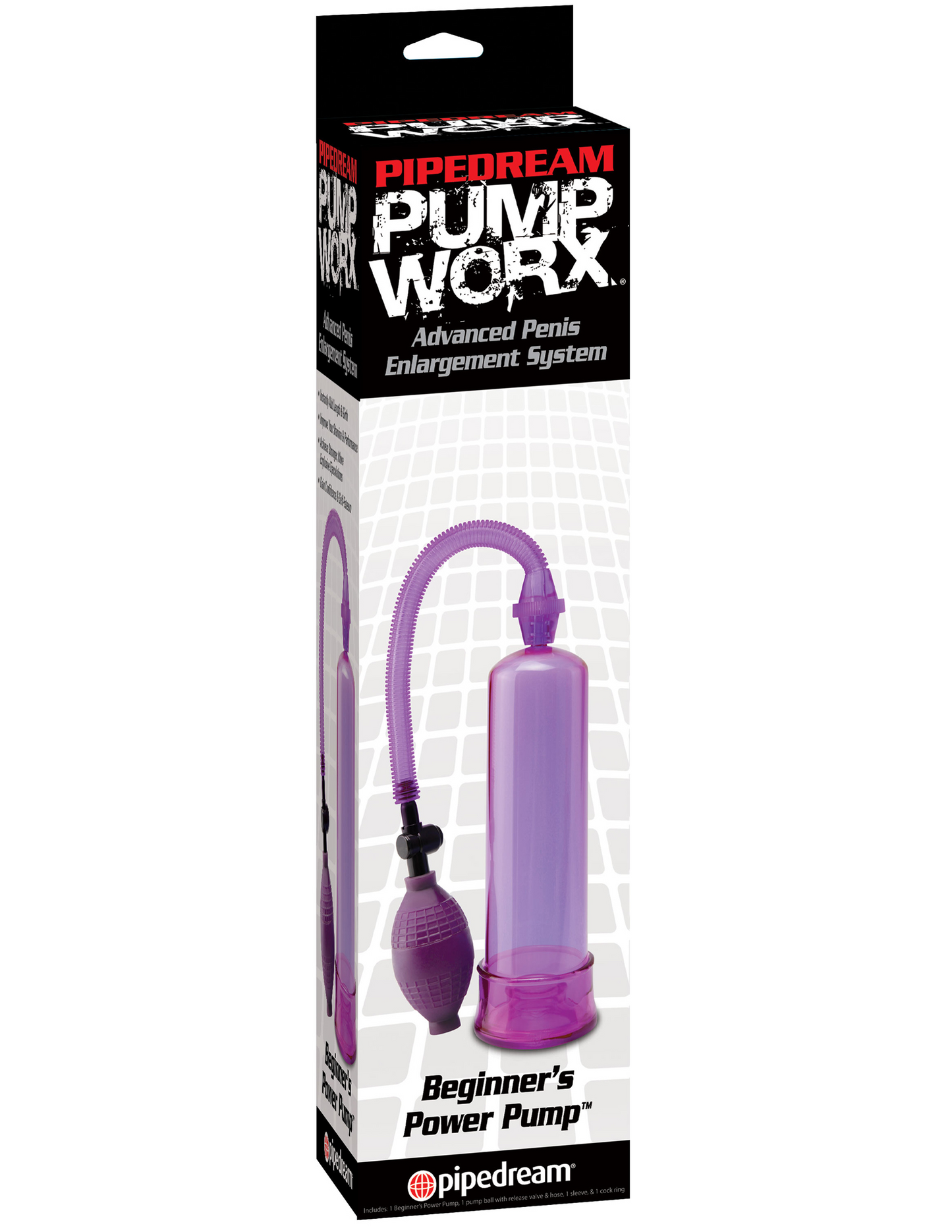 Pipedream Pump Worx Beginner's Power Pump - Purple Penis Pump