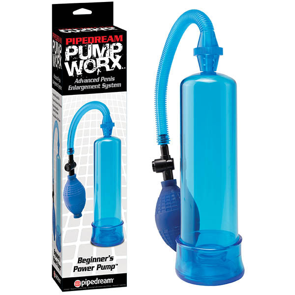 Pipedream Pump Worx Beginner's Power Pump - Blue Penis Pump