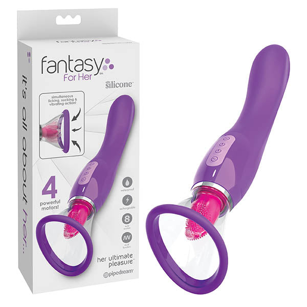 Pipedream Fantasy For Her Ultimate Pleasure USB Sucking Flicking Clitoral Stimulator