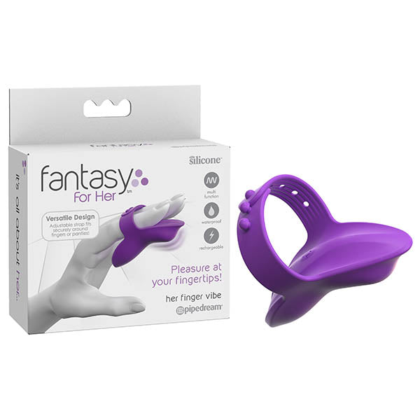 Pipedream Fantasy For Her Finger Vibe - Purple USB Rechargeable Finger Stimulator