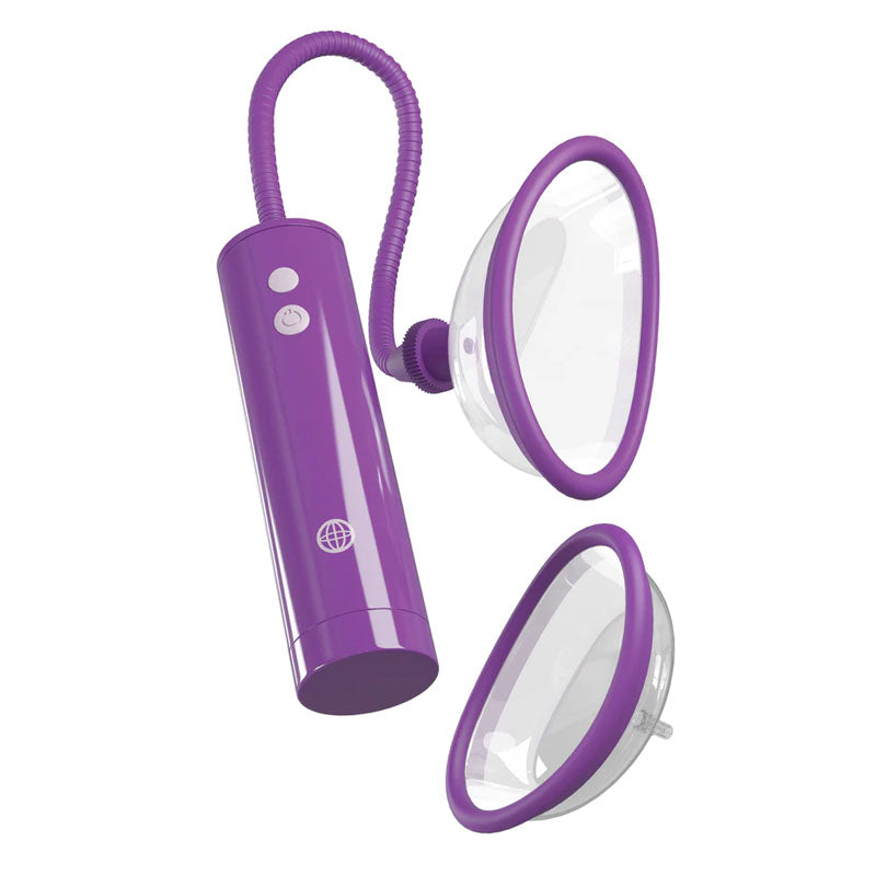 Pipedream Fantasy For Her Rechargeable Pump Kit Purple USB Rechargeable Vagina Pump