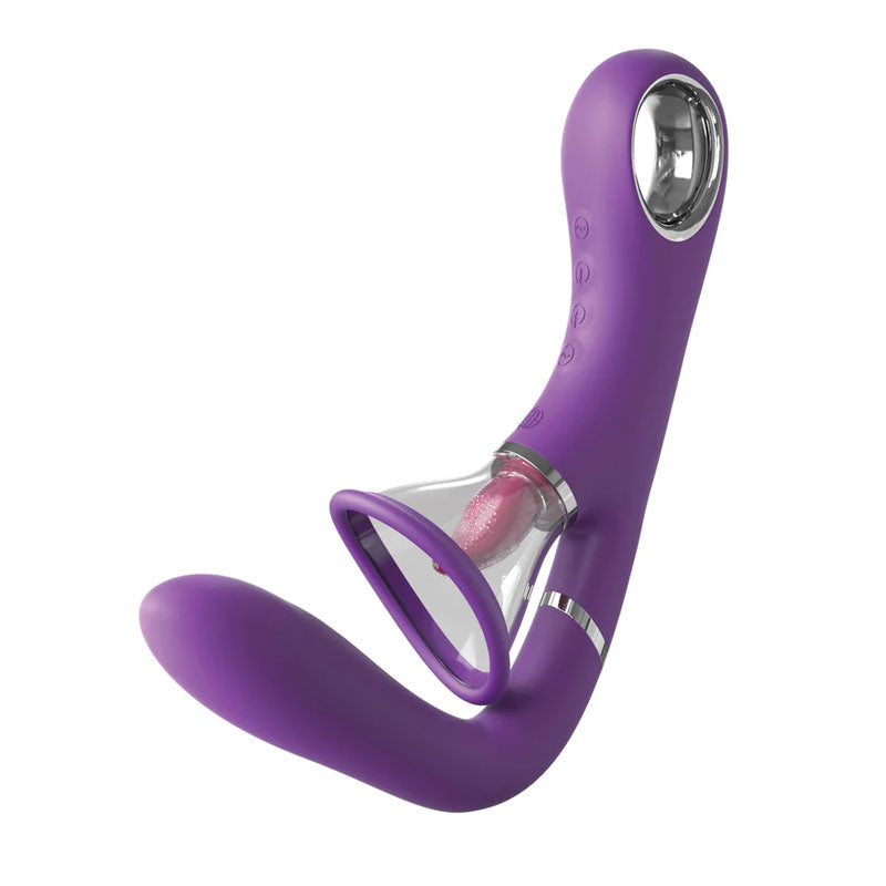 Pipedream Fantasy For Her Her Ultimate Pleasure Pro Purple Vibrator & Clitoral Stimulator