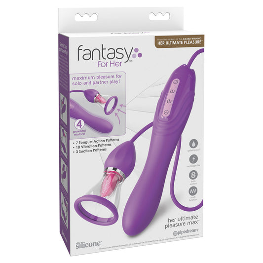 Pipedream Fantasy For Her Her Ultimate Pleasure Max USB Rechargeable Vibrator Flicking Stimulator