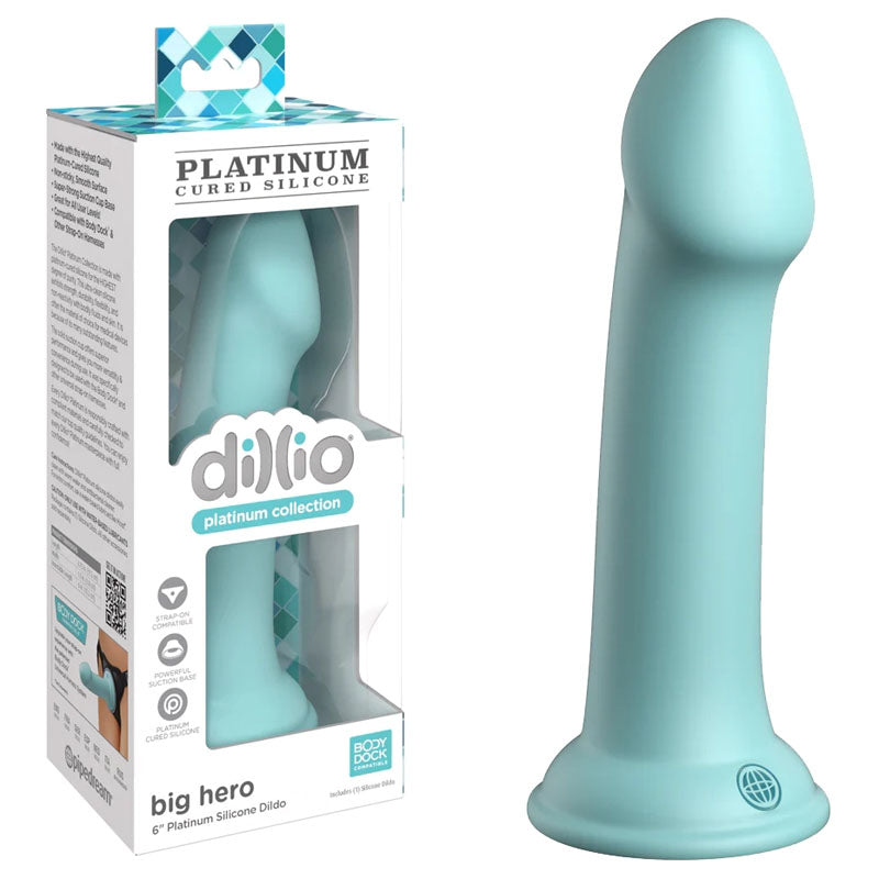 Pipedream Dillio Platinum Big Hero - Teal 15.2cm (6") Dong