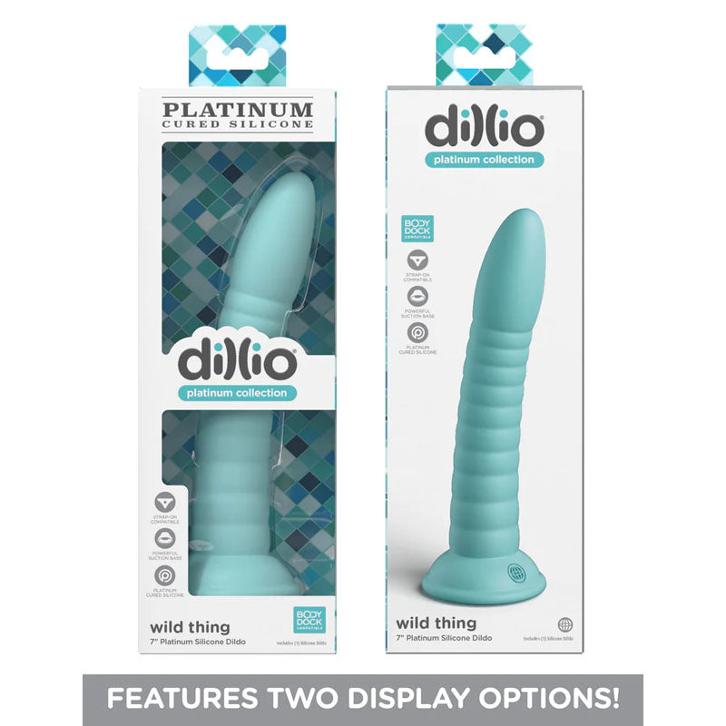 Pipedream Dillio Platinum Wild Thing - Teal 17.8cm (7") Dong