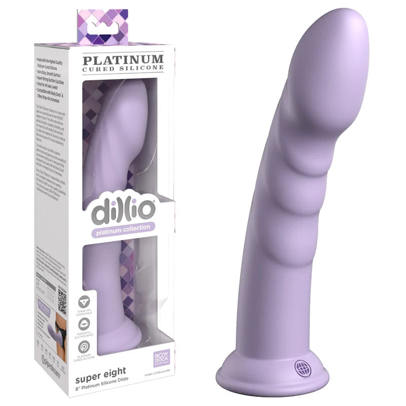 Pipedream Dillio Platinum Super Eight - Purple 20.3cm (8") Dong