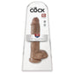 Pipedream King Cock 10" Cock With Balls Tan 25.4cm Dong Dildo