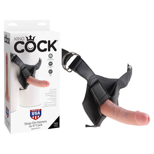 Pipedream King Cock Strap-On Harness With 6" Cock Flesh 15.2cm Strap-On Dildo