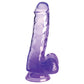 Pipedream King Cock Clear 6" Cock with Balls - Purple 15.2cm Dong Dildo