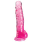 Pipedream King Cock Clear 8" Cock with Balls - Pink 20.3cm Dong Dildo