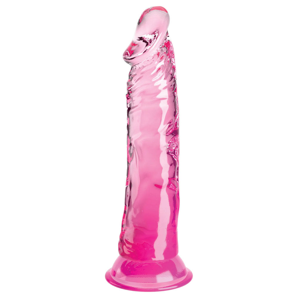 Pipedream King Cock Clear 8" Cock - Pink 20.3cm Dong Dildo