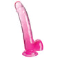 Pipedream King Cock Clear 9" Cock with Balls - Pink 22.9cm Dong Dildo