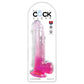 Pipedream King Cock Clear 9" Cock with Balls - Pink 22.9cm Dong Dildo