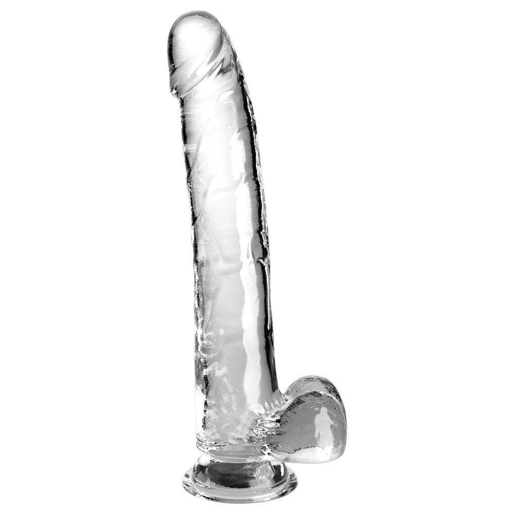 Pipedream King Cock Clear 11" Cock with Balls - Clear 28cm Dong Dildo