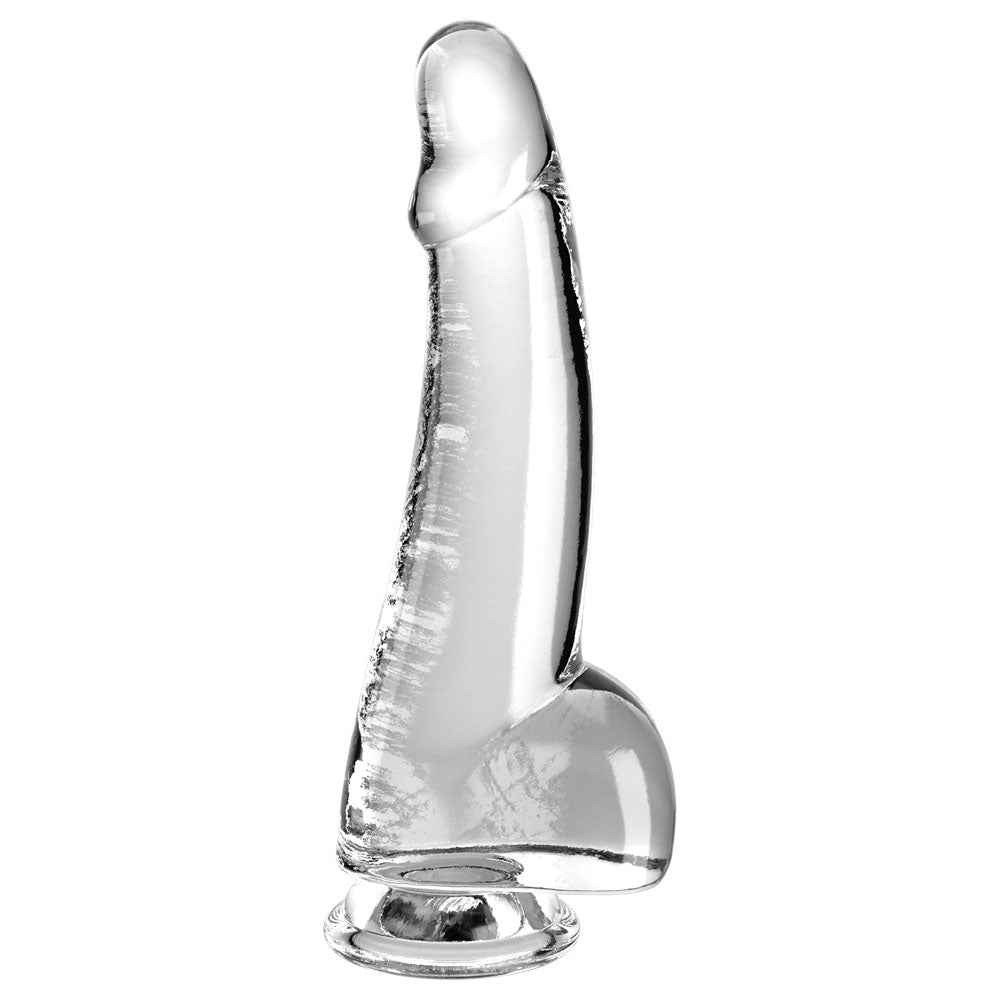 Pipedream King Cock Clear 7.5" Cock with Balls Clear 19cm Dong Dildo