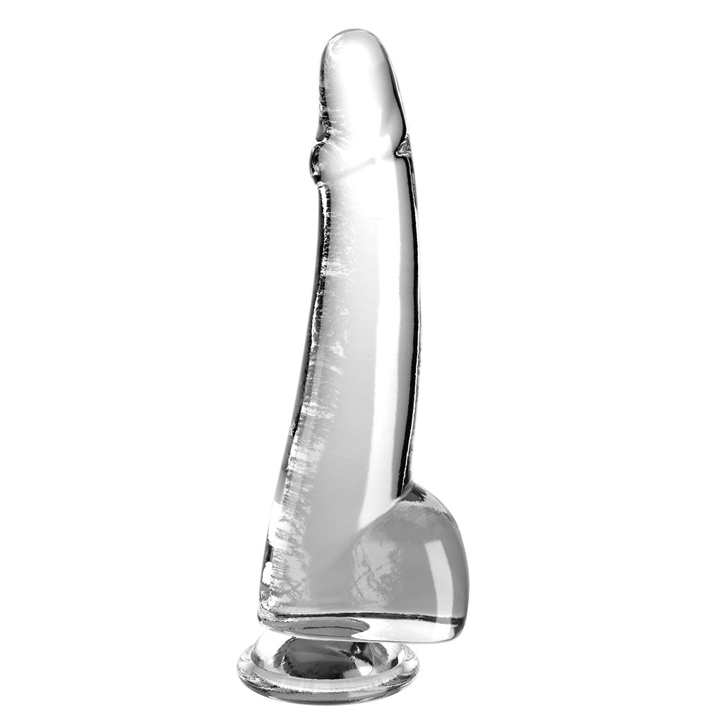 Pipedream King Cock Clear 10" Cock with Balls - Clear 25cm Dong Dildo