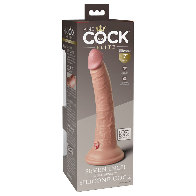 Pipedream King Cock Elite 7" Dual Density Cock - Flesh 17.8cm Dong Dildo