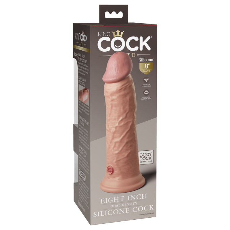 Pipedream King Cock Elite 8" Dual Density Cock - Flesh 20.3cm Dong Dildo