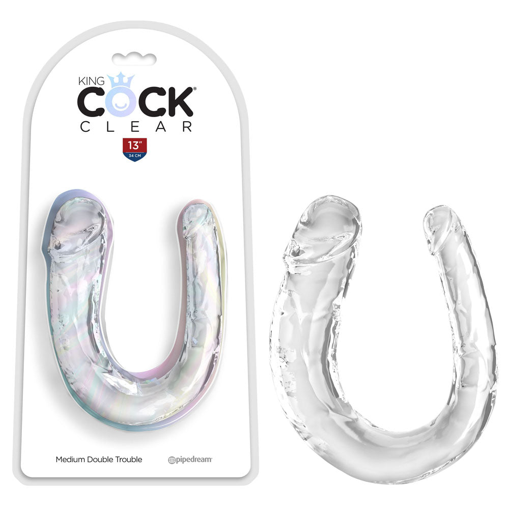 Pipedream King Cock Clear Medium Double Penetration Dong