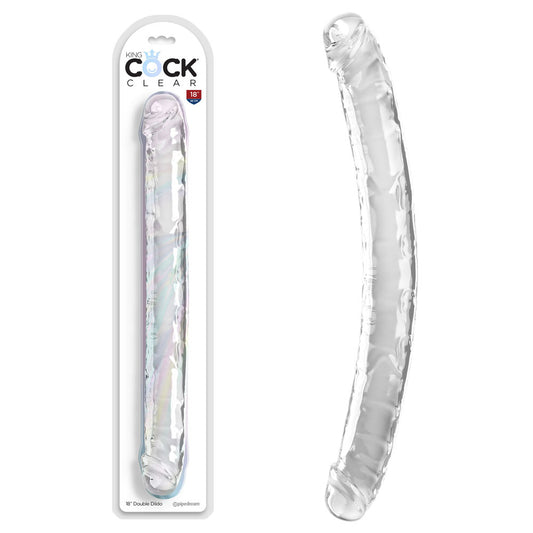 Pipedream King Cock 18" Double Dildo - Clear 45.7cm Double Dong