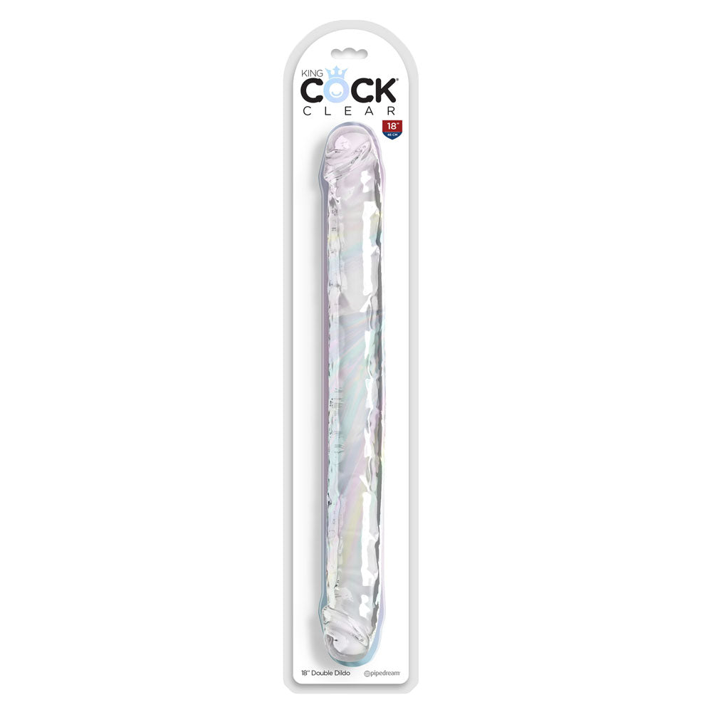 Pipedream King Cock 18" Double Dildo - Clear 45.7cm Double Dong