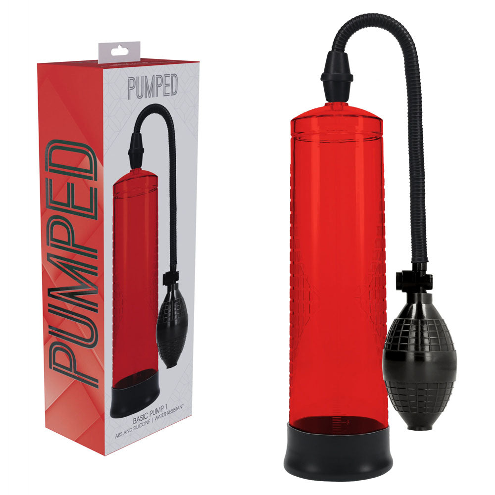 Shots Toys | PUMPED Basic Pump 1 - Red Penis Pump