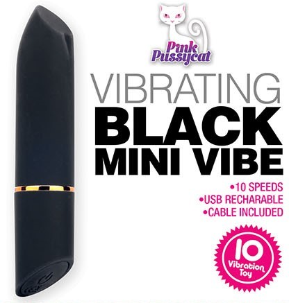 Cousins Group | Pink Pussycat Vibrating Black Mini Vibe