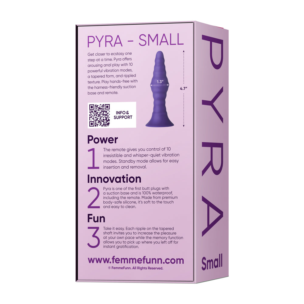 Femme Funn Pyra Small Vibrating Plug - Dark Purple