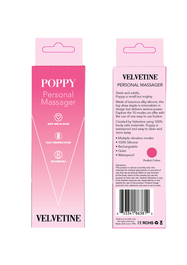 Velvetine Poppy Personal Massager Vibrator